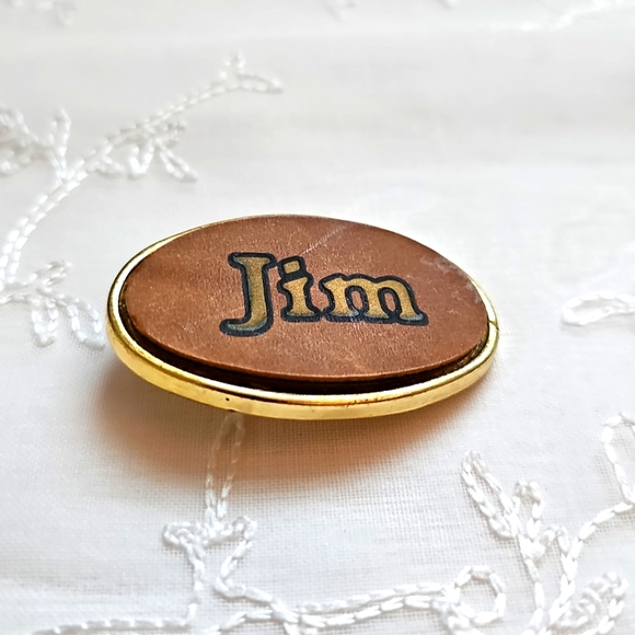1970s Oden Inc. Brass/Bronze "Jim" Belt Buckle, Personalized Name, Made In USA - Picture 4 of 9